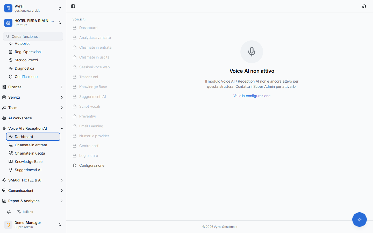 Gestione chiamate Voice AI